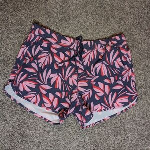 Floral Pink and Blue Women's Shorts